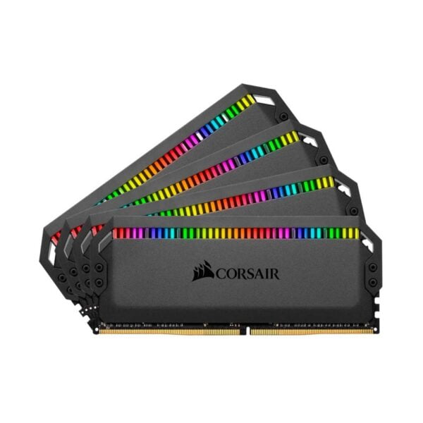 Corsair DOMINATOR PLATINUM RGB 64GB (4 x 16GB) DDR4 DRAM 3600MHz CL16 1.35V CMT64GX4M4K3600C16 Memory Kit  Black